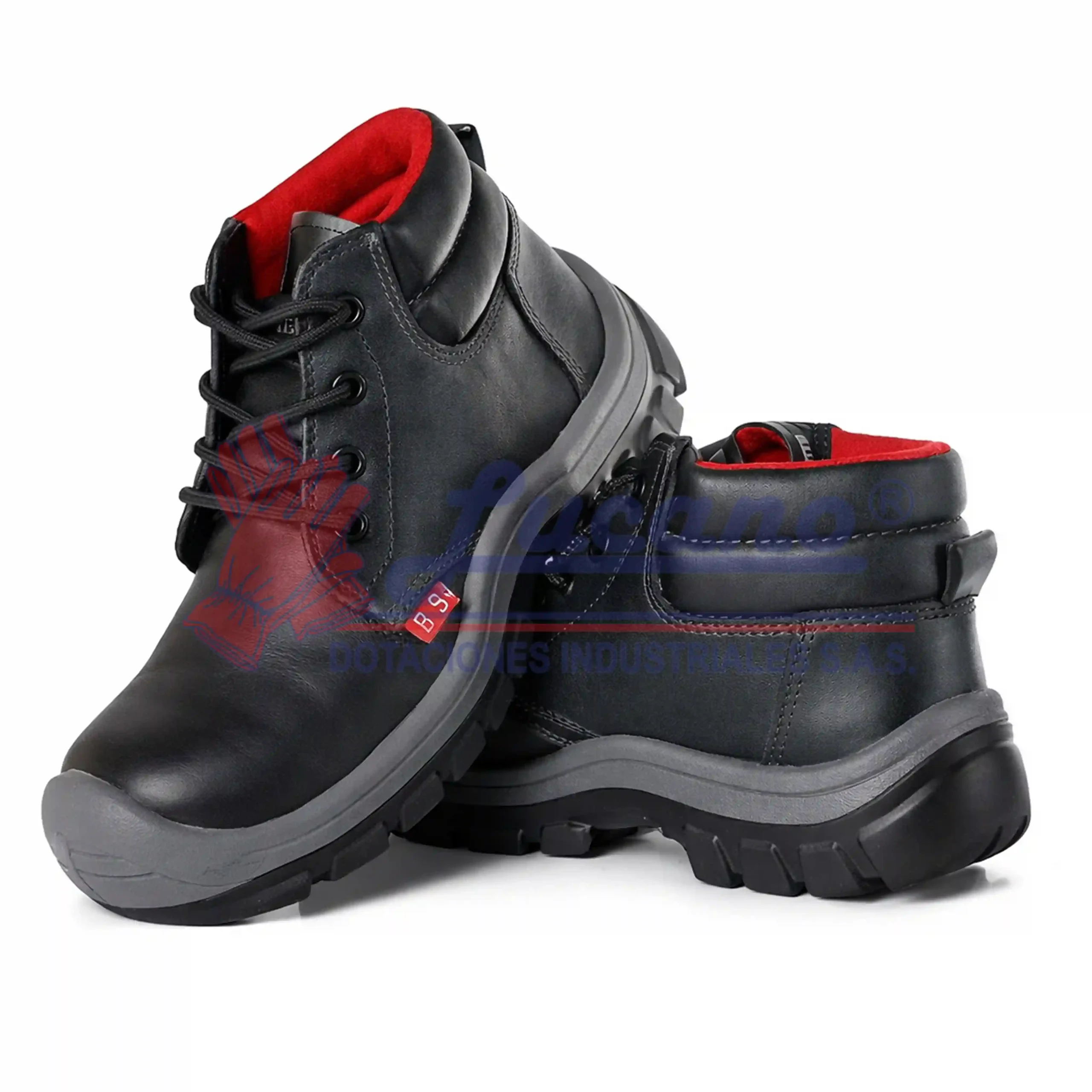 bota de cuero suela pu