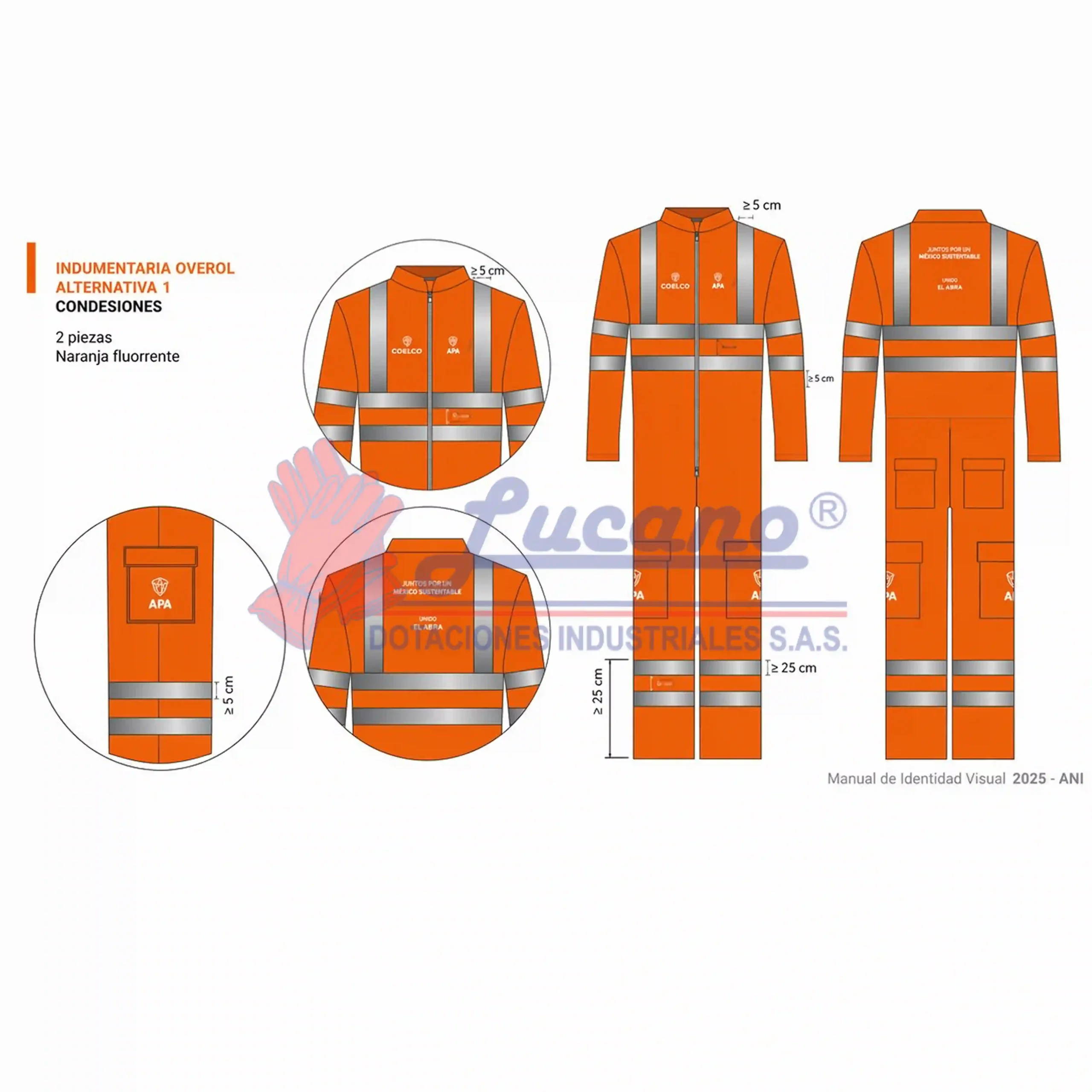 overol enterizo dril manual ani con cintas
