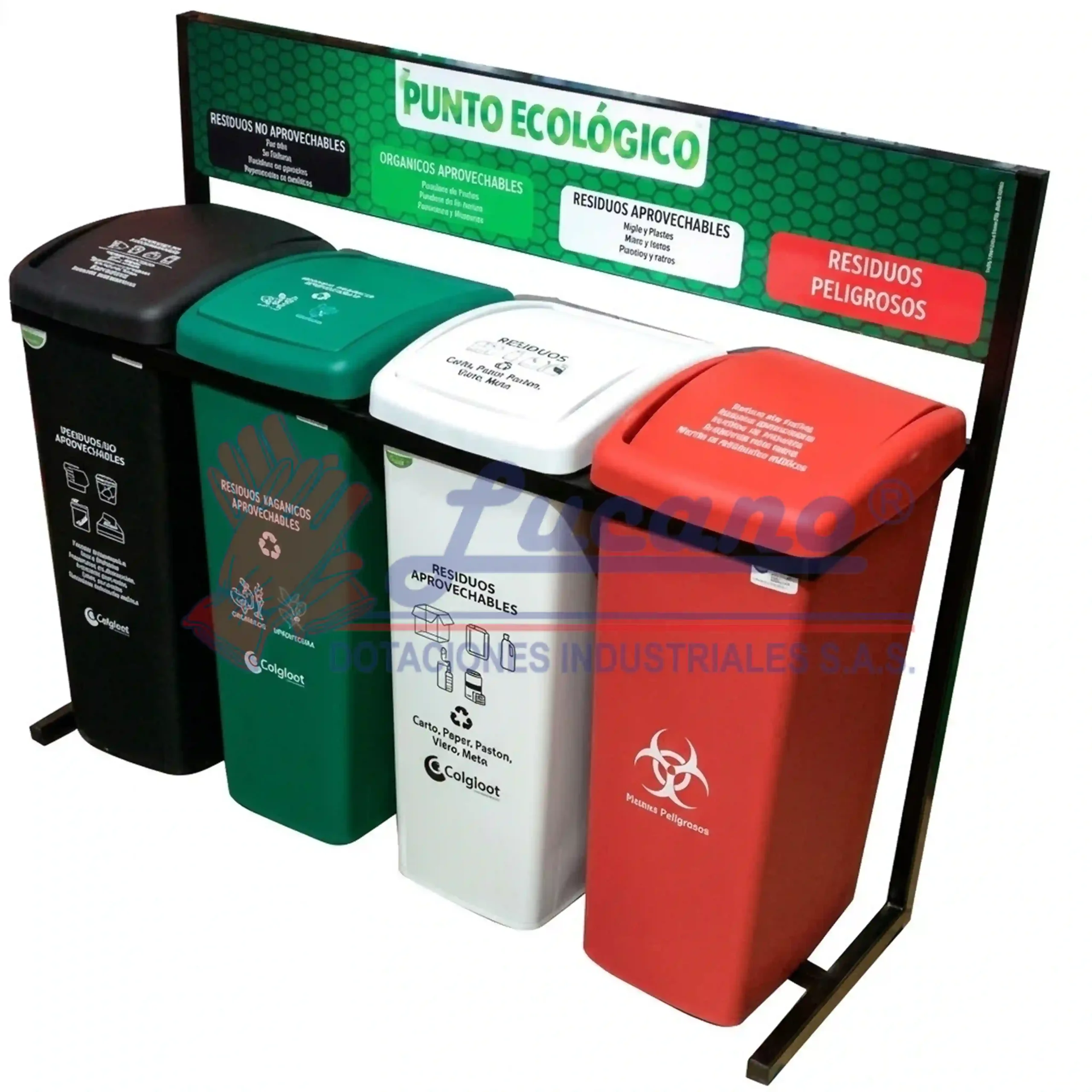 puntos ecologicos con señalizacion